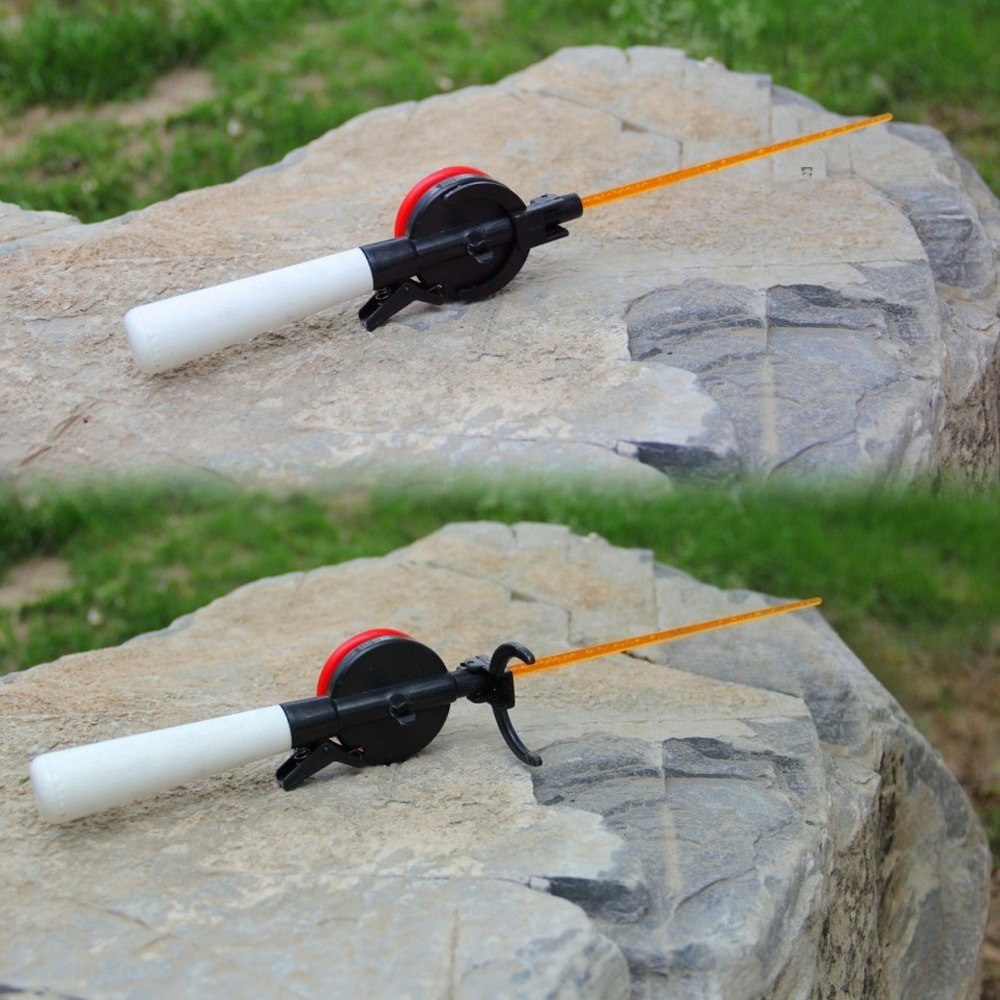 قصبة صيد جليدية صغيرة مع بكرة  - مراجعة Ice Fishing Reel وسعره
